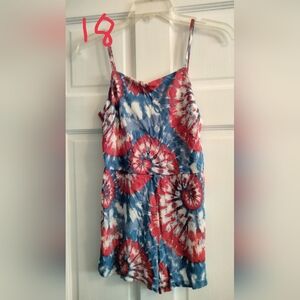 H&M Red and Blue Tie-Dye Kids One Piece